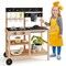 Outdoor Fir Wood Play Kitchen with Blackboard and Planting Pots